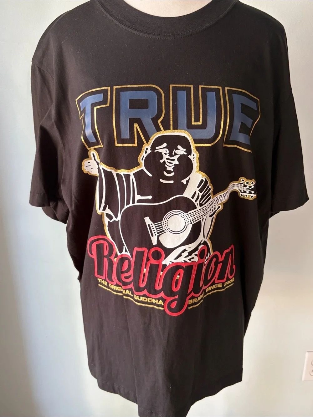 True Religion Black Buddha Graphic Tee Heritage Streetwear Line. Size—XL.